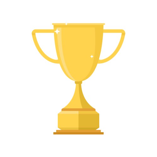 Golden trophy icon Royalty Free Vector Image - VectorStock