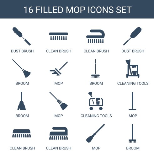 Bucket and mop for cleaning Royalty Free Vector Image