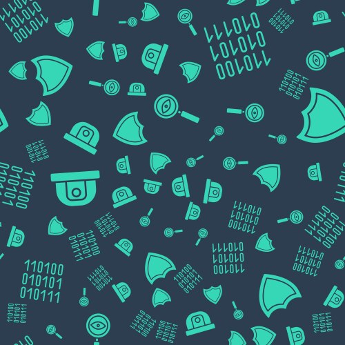 Set magnifying glass search binary code motion vector image