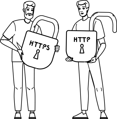 Secure https http vector image