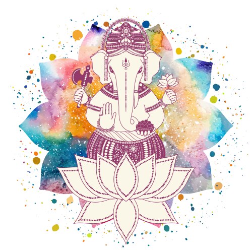 Ganesha god Vector Image