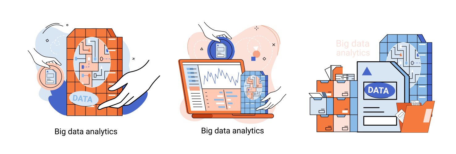 Big data analytics process of analyzing complex vector image