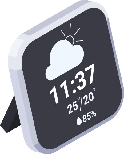 weather table gadget composition vector image