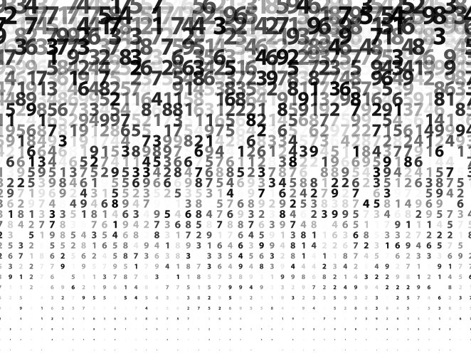 Abstract big data numeric vector image