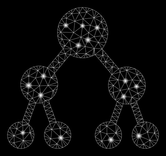 Flare mesh 2d binary tree with spots vector image
