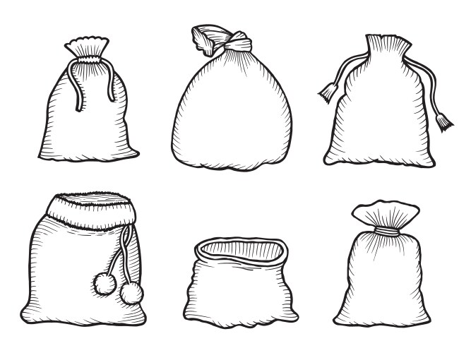 Santa claus bags Vector Image