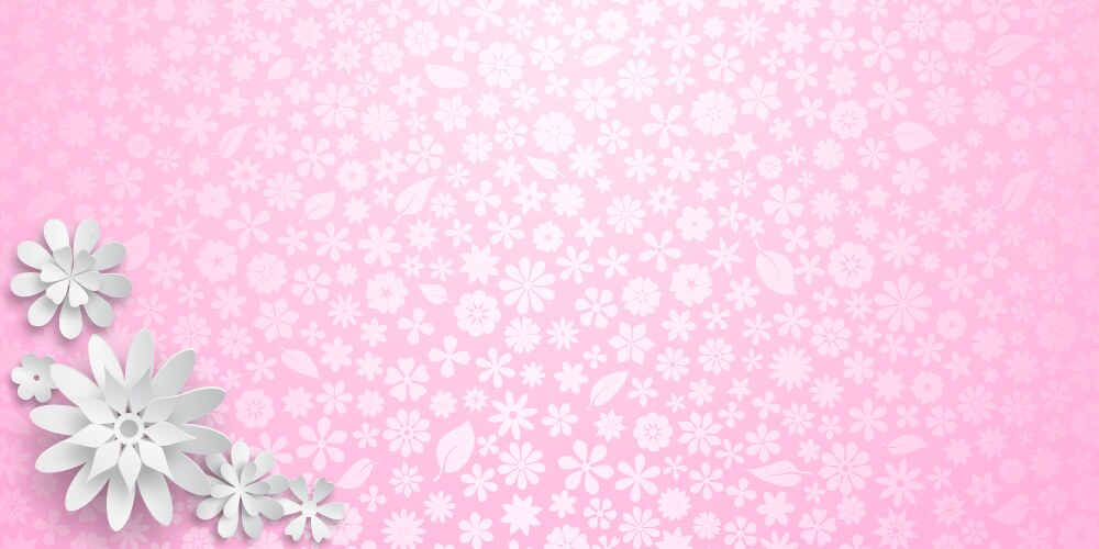 Background with paper flowers Royalty Free Vector Image