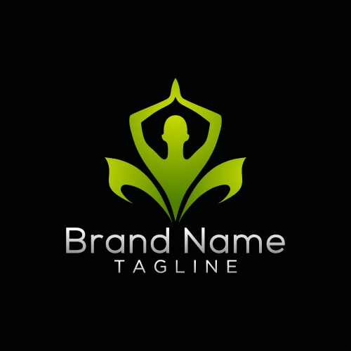 yoga logo template vector image