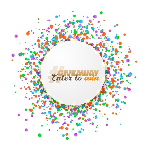 Button Competition Examples White box giveaway competition template Royalty Free Vector