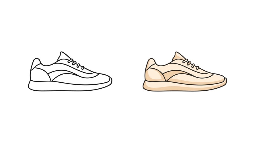 Sneaker outline Vector Images & Graphics for Commercial Use | VectorStock Sneaker outline Vector Images & Graphics for Commercial Use | VectorStock