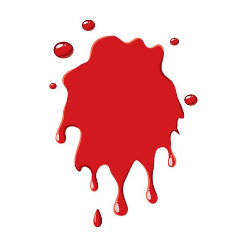 Blood blots realistic set Royalty Free Vector Image
