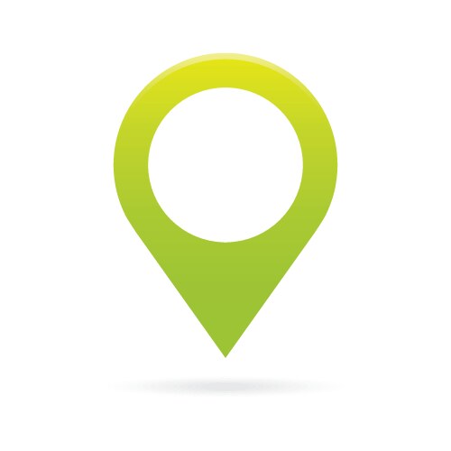 Green map pointer icon marker gps location flag vector image