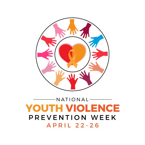 National youth violence prevention week observed Vector Image