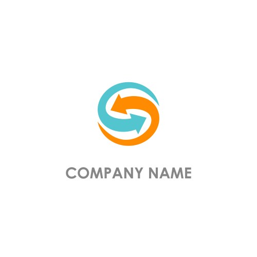 Circle arrow round logo Royalty Free Vector Image