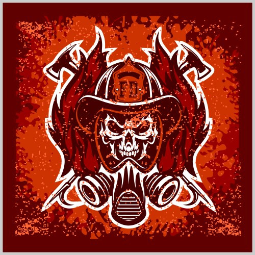 Firefighter T-Shirt Graphics Vector Image