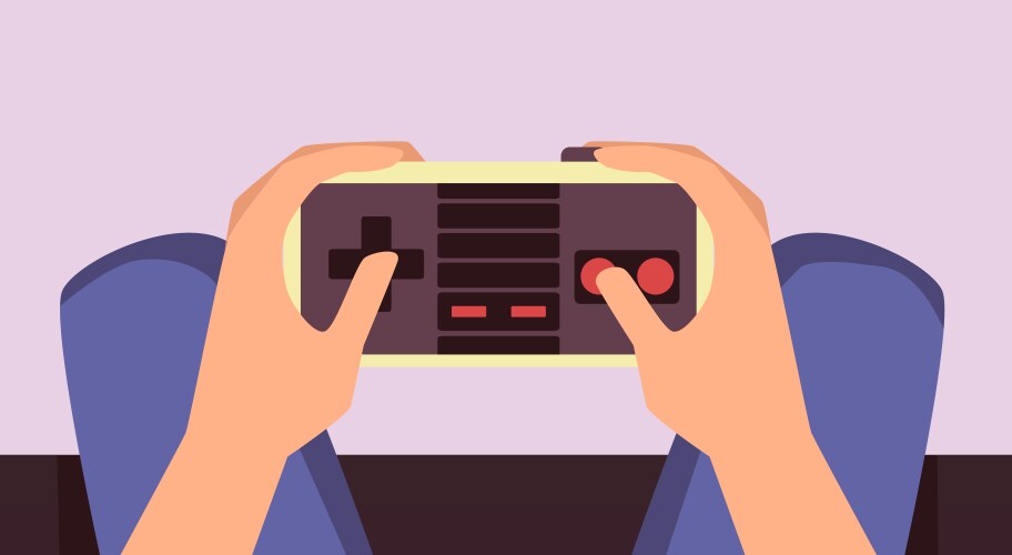 Game controller joystick vector image