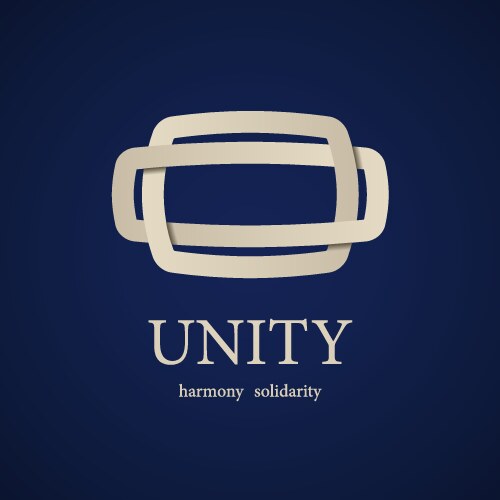 Unity symbol design template vector image