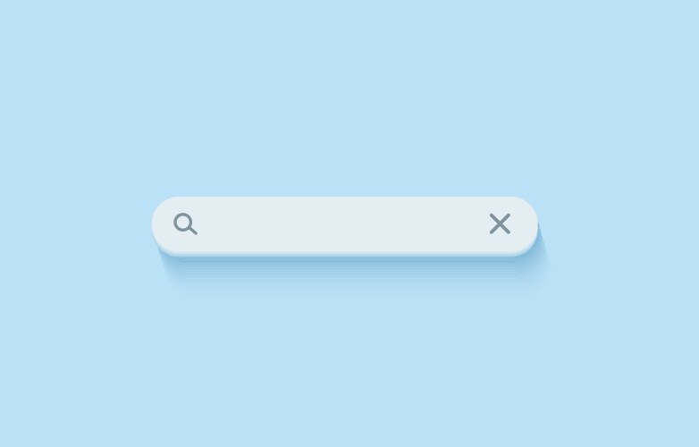3d search bar browser button for website and ui vector image