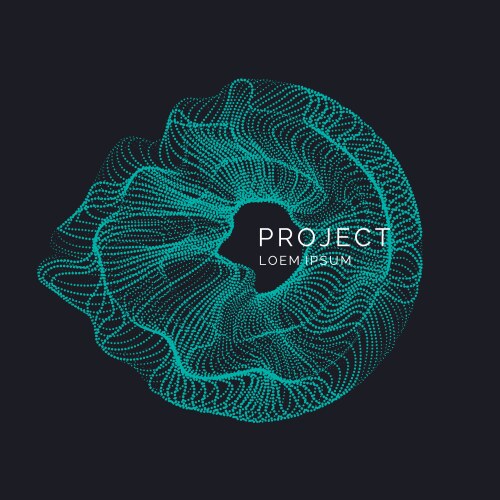 Abstract background with dynamic waves vector image