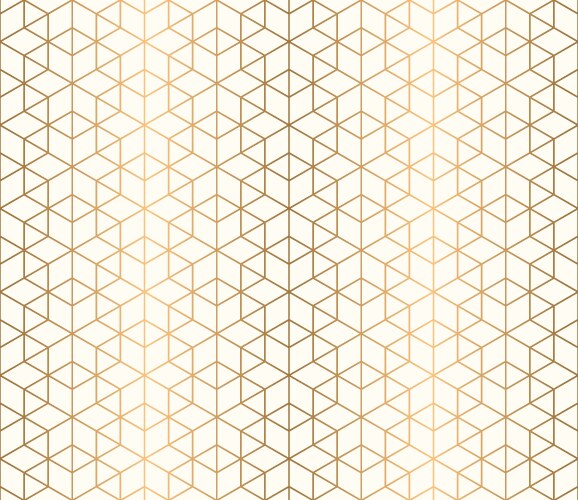 Seamless geometric pattern with hexagon grid line vector image