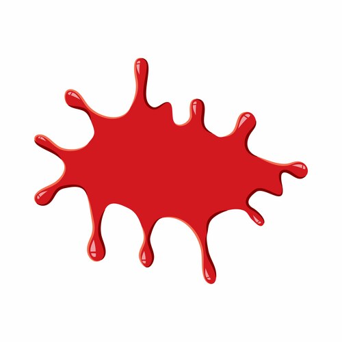 Blood blots realistic set Royalty Free Vector Image