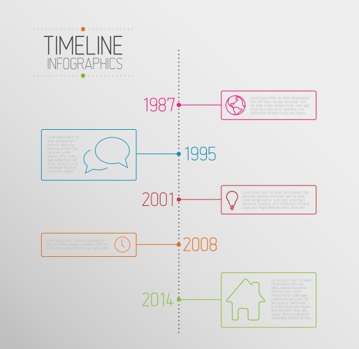 Blue Diagonal Timeline Chart – Royalty-Free Vector | VectorStock