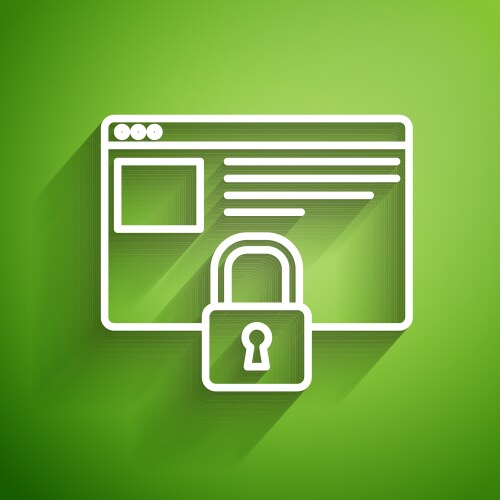 White line secure your site with https ssl icon vector image