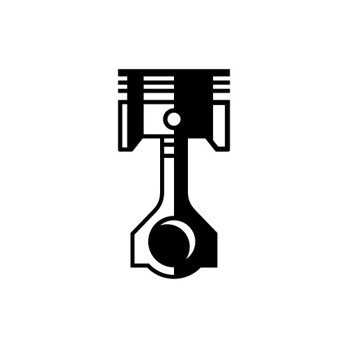 Motorcycle engine piston Vector Image