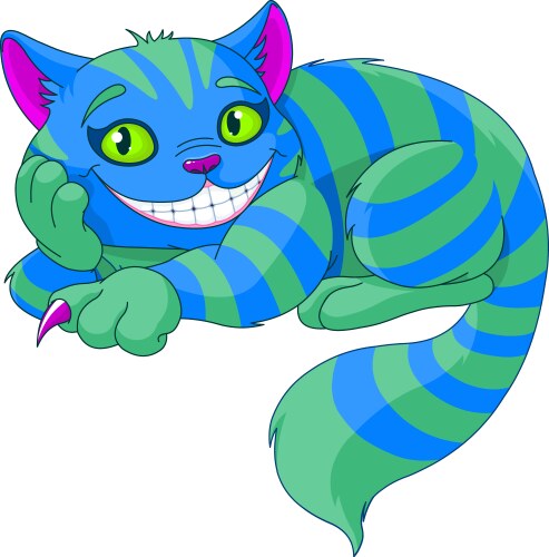 Smiling Cheshire Cat Vector Image