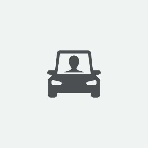 Car icon isolated simple front logo – Royalty-Free Vector | VectorStock