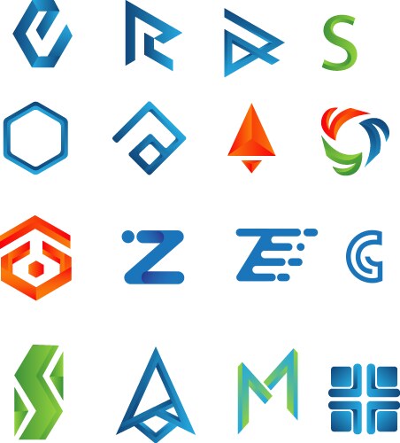 Modern logo collection vector image