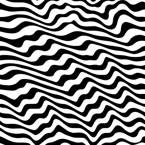 Horizontal curved wavy lines pattern striped Vector Image
