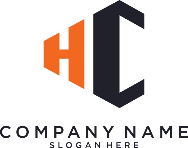 Hc or ch letter logo design Vector Image