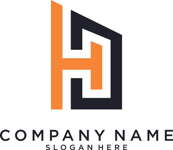 Hc or ch letter logo design Vector Image