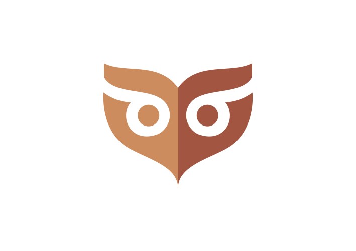 Abstract Owl Mask Logo Vector Image