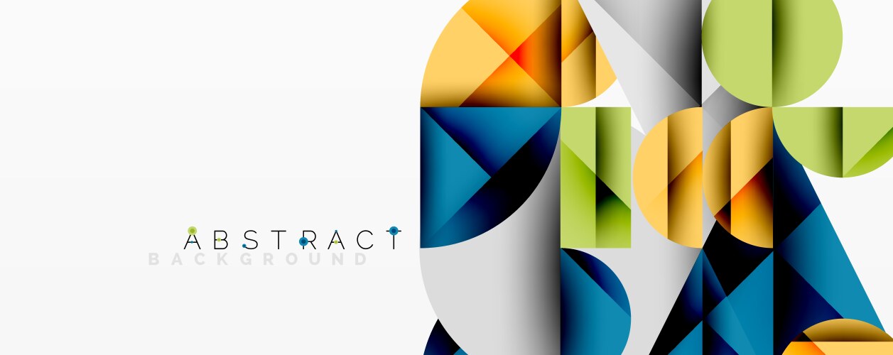 Geometric shapes overlap creating vibrant color vector image