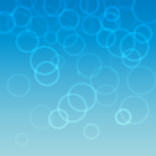 Blue water background with bubbles floating Vector Image