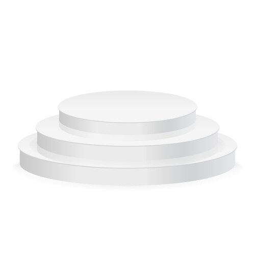 White podium square 3d empty with steps vector image