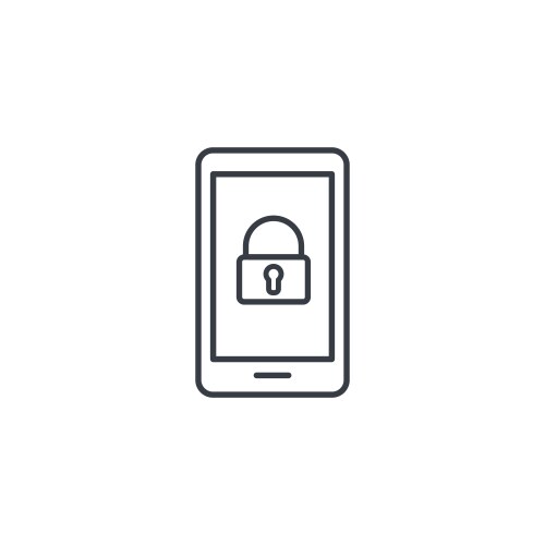 Smartphone device password digital data secure vector image