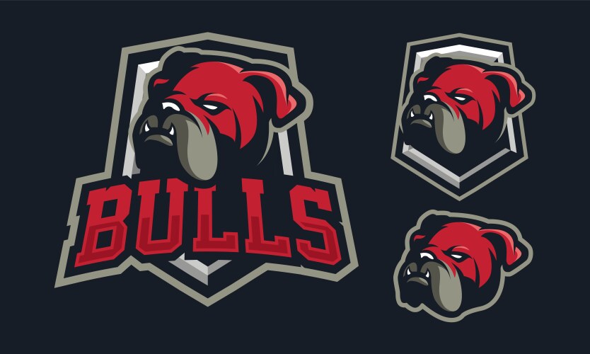 Bulldog mascot logo design vector image