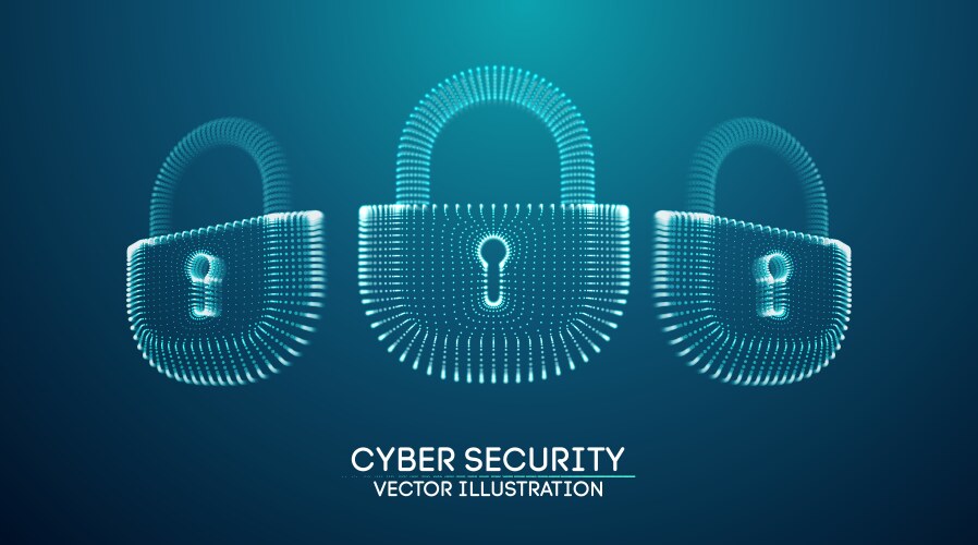 copter internet cyber security background vector image