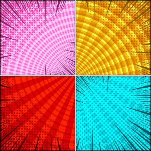 Comic page pink background Royalty Free Vector Image