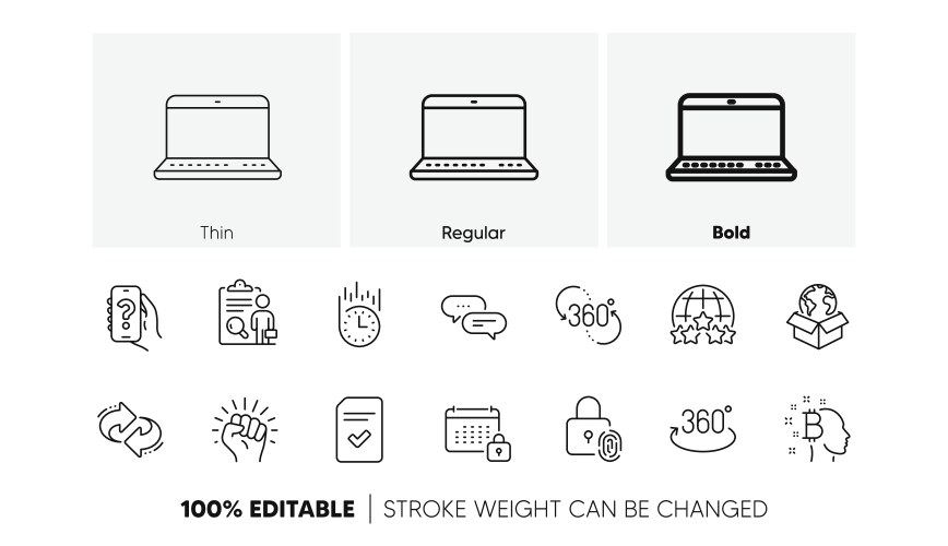 Bitcoin think help app and checked file line vector image