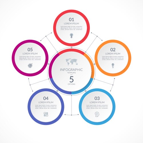 Infographic circle with 4 options Royalty Free Vector Image