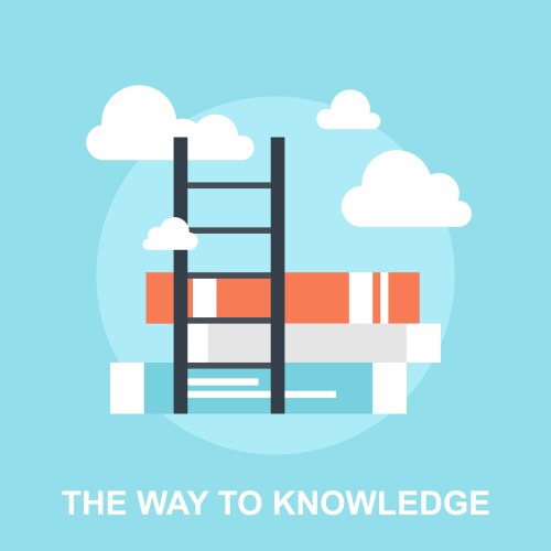 Learn more information knowledge success study Vector Image