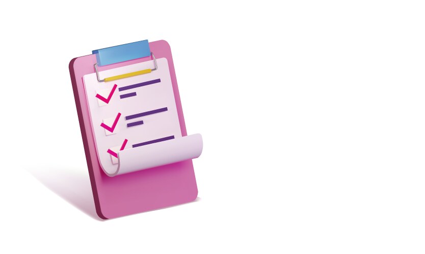 Checklist on Clipboard - Task Management vector image