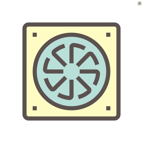 Computer fan and technology icon set 48x48 pixel Vector Image