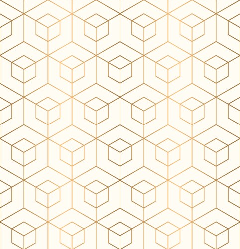 Seamless geometric pattern with hexagon grid line vector image