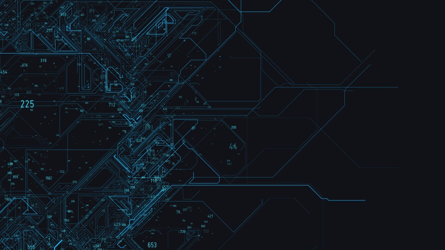 Abstract colorful big data tech net vector image