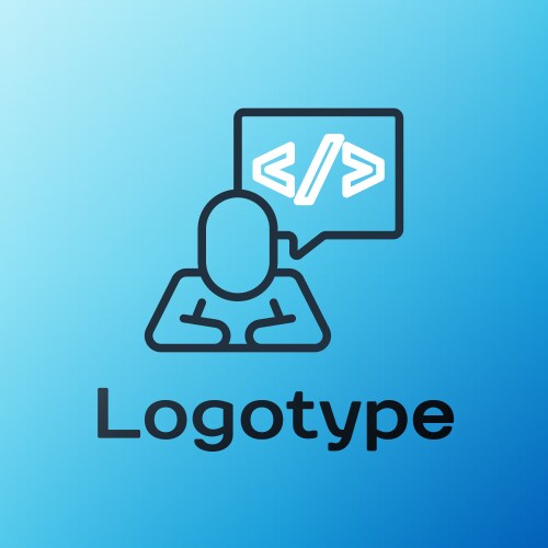 Line web design and front end development icon vector image